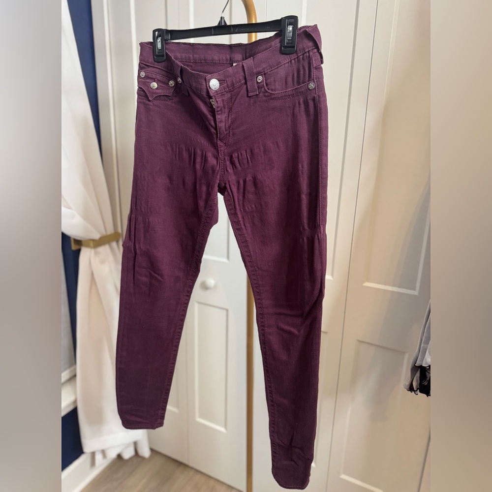 True Religion Burgundy Jeans